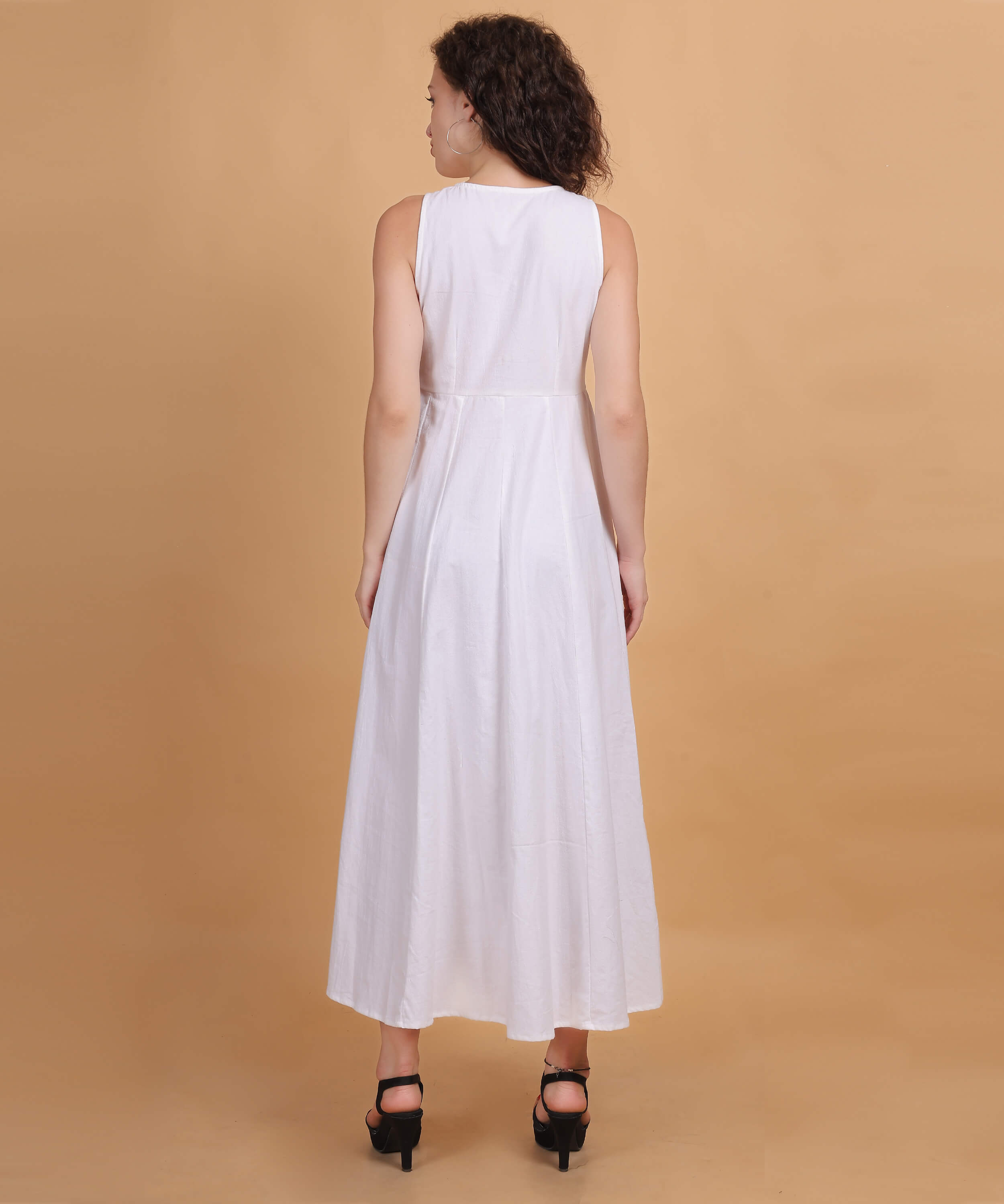 White Serenity Sleeveless Maxi Dress