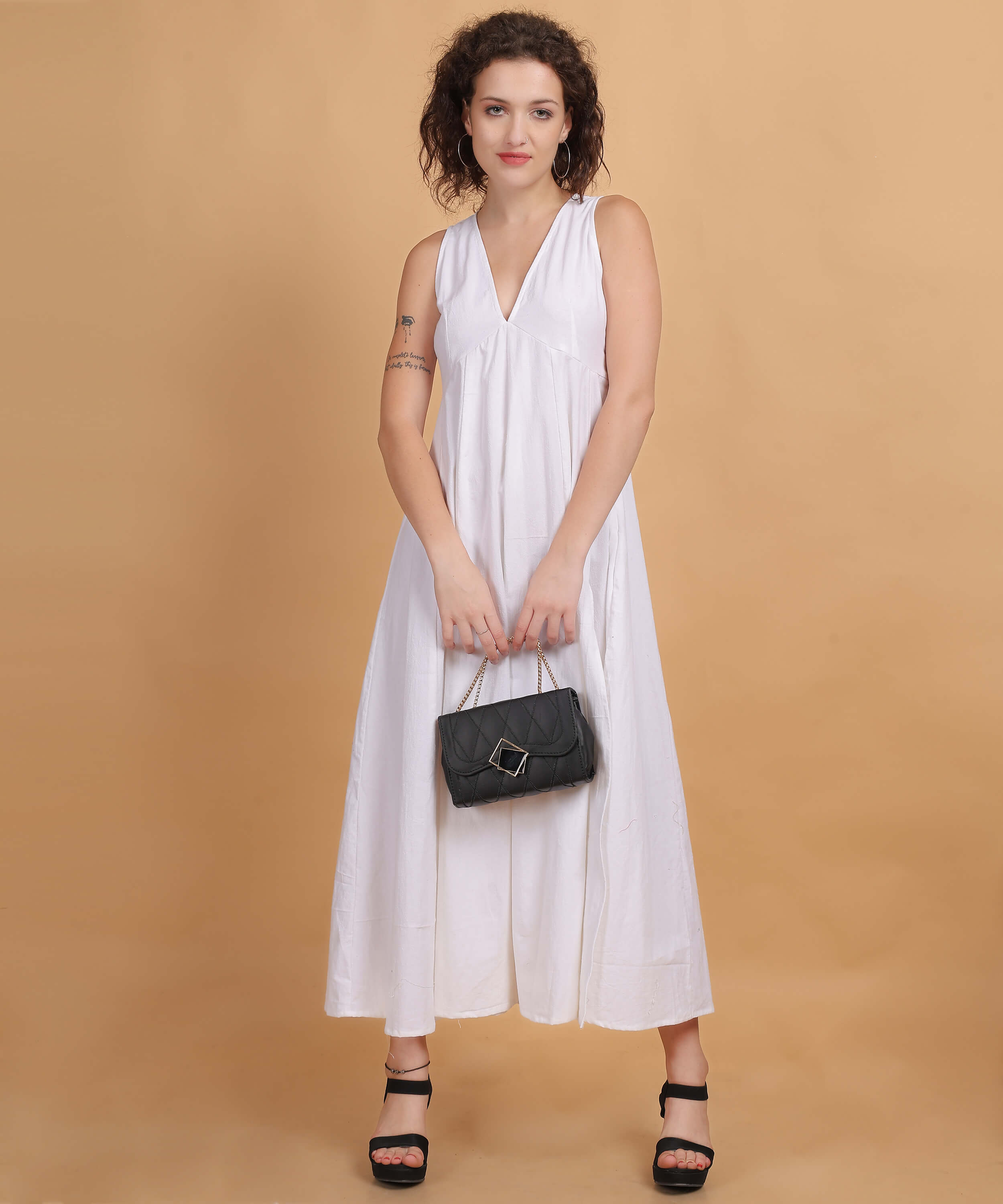 White Serenity Sleeveless Maxi Dress