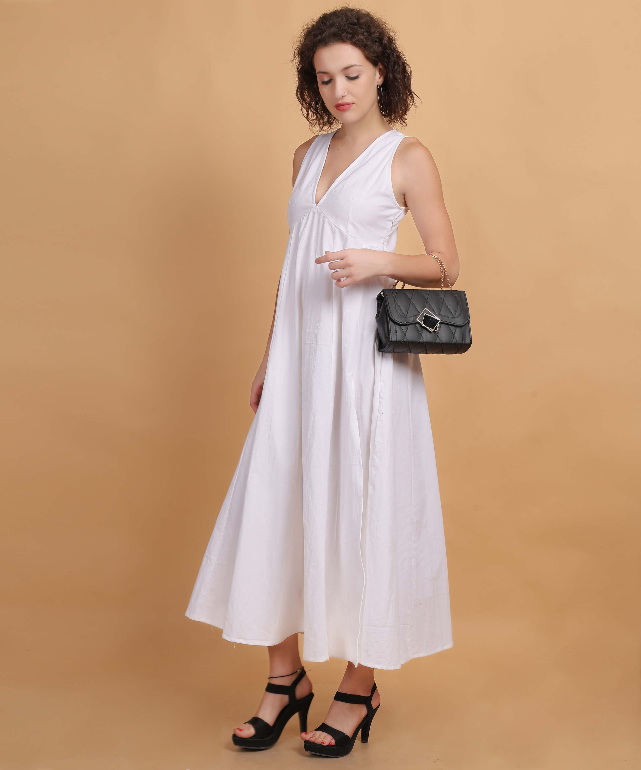 White Serenity Sleeveless Maxi Dress